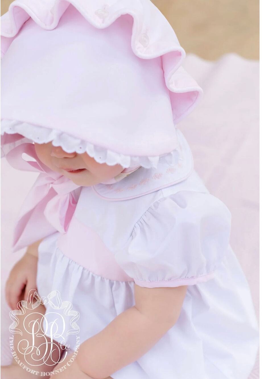 Beaufort Bonnet Bellefaire Bonnet - Palm Beach Pink w/ White Eyelet - Broadcloth